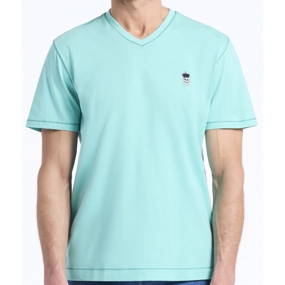 NWT Robert Graham DAMIEN Short Sleeve Classic Fit T-Shirt Seafoam Green 2XL
